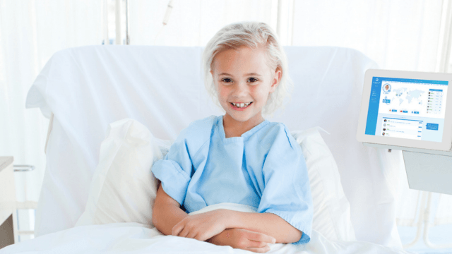 A girl smiling